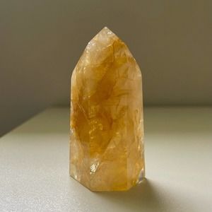 Golden Healer Tower Natural Polished Crystal Point AAA Quality
